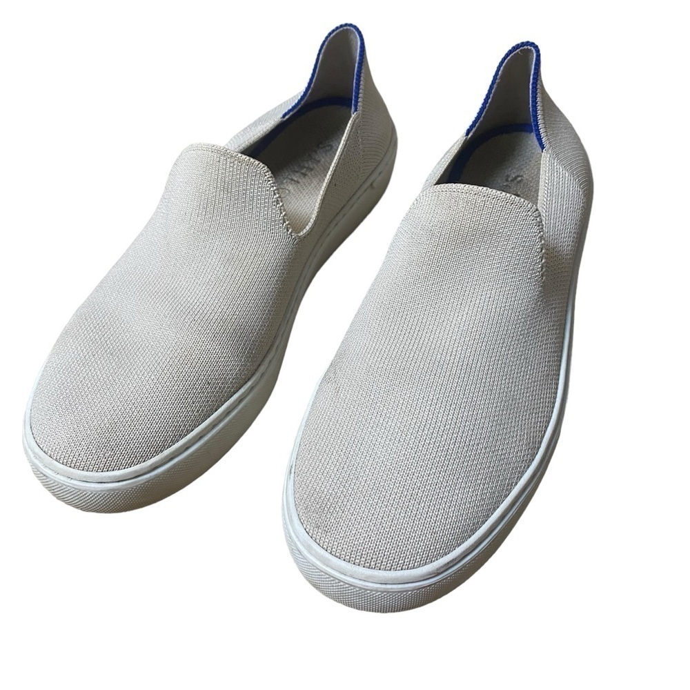 Rothy's The Slip On Sand Knit Fabric Low Top Lifestyle Sneakers Womens US 7